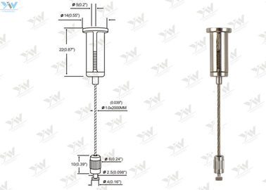 Sistema d'attaccatura del corredo/cavo regolabile della sospensione del pannello di altezza LED per i negozi e punti vendita