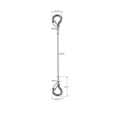 Cavo d'acciaio del cavo metallico di sicurezza con Lanyard Hooks Double Casting Hook YW86538