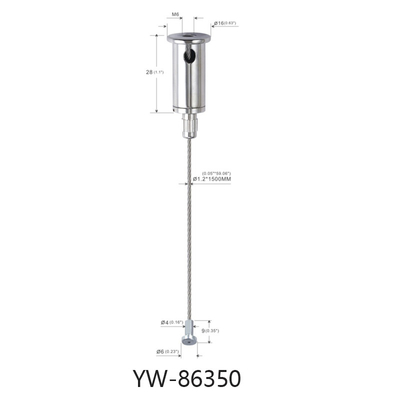 Sistema di installazione di cavi di illuminazione a LED con avvitamento a filo di 1,2 mm Finitura regolabile di 600 mm di lunghezza