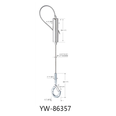 Sistema di installazione di cavi di illuminazione a LED con avvitamento a filo di 1,2 mm Finitura regolabile di 600 mm di lunghezza