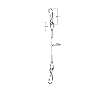Lanyard Hook Security Wire Rope per le luci/decorazioni ha personalizzato